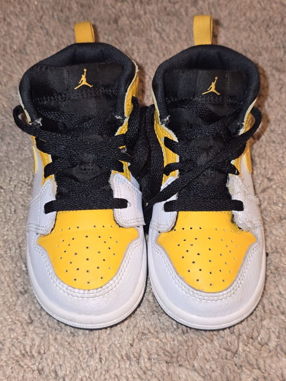 Nike Air Jordan 1 Mid Size 8C Black/University Gold
